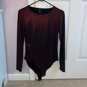 Forever 21 sparkly red long sleeve